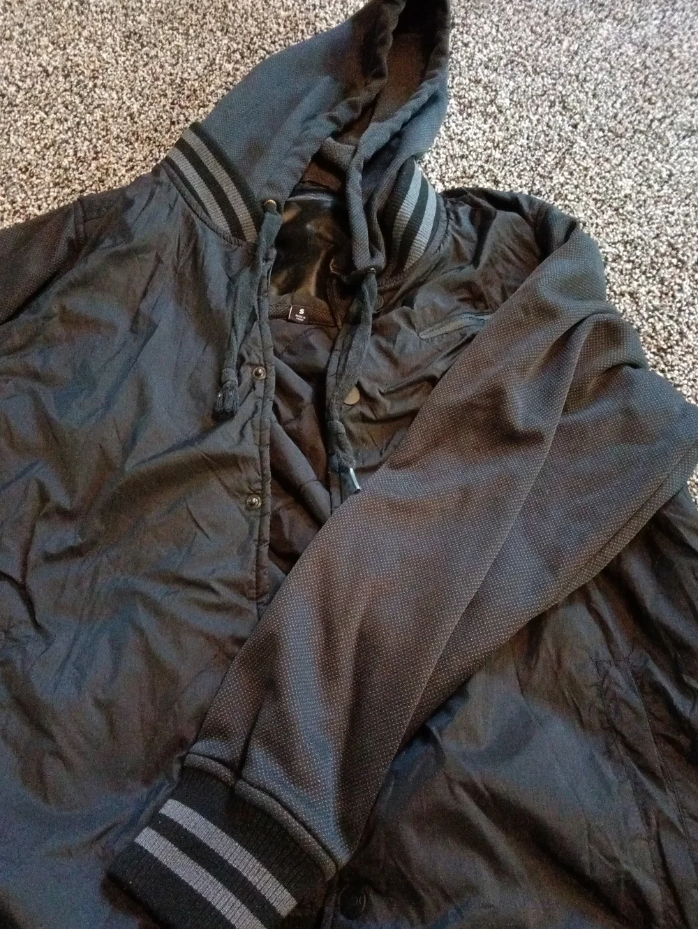 Hurley Black Lightweight Hooded Shirt Jacket